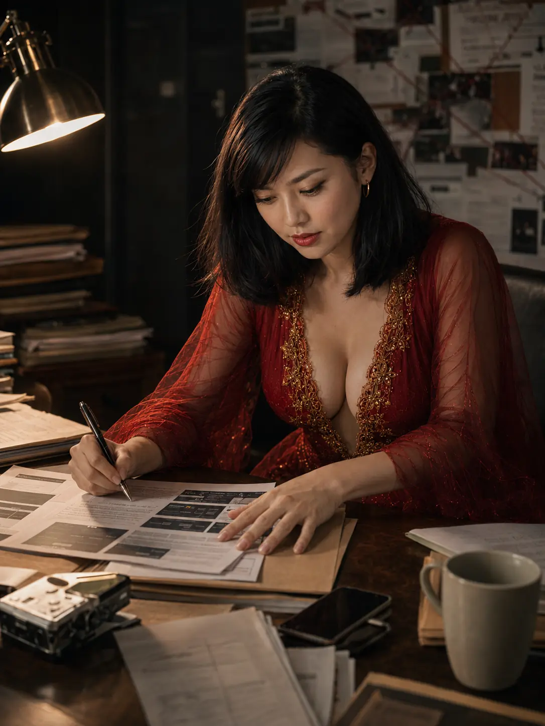Potret editorial Mira Saraswati di studio BSG